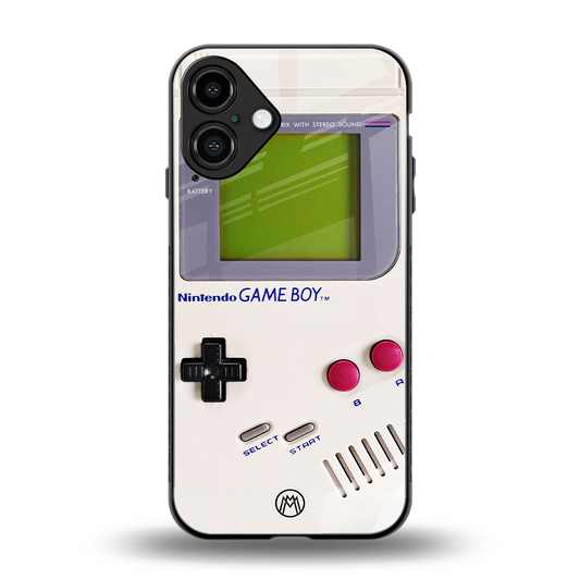 gameboy classic back phone cover | glass case for iphone 16 plus