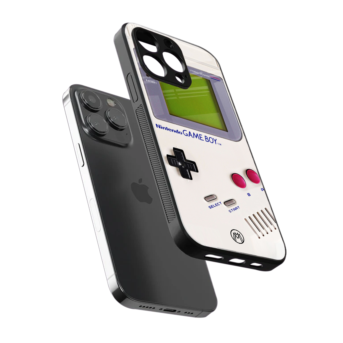 gameboy classic back phone cover | glass case for iphone 16 pro max