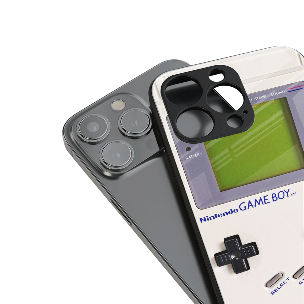 gameboy classic back phone cover | glass case for iphone 16 pro