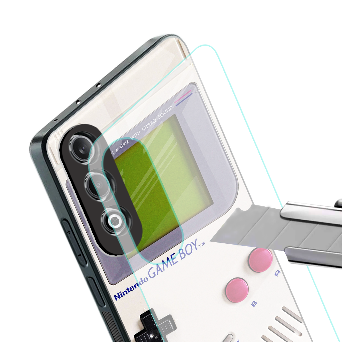 gameboy classic back phone cover | glass case for oneplus nord ce 4