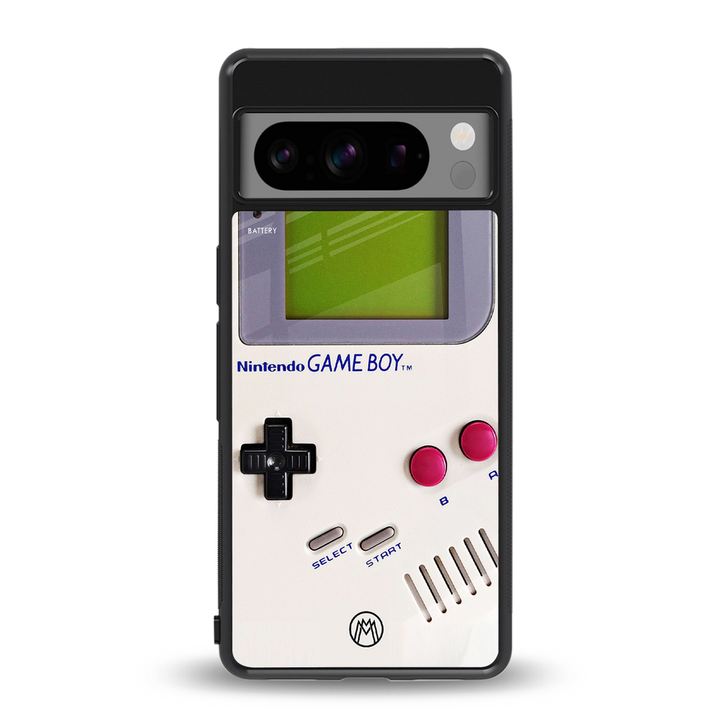 gameboy classic back phone cover | glass case for google pixel 8 pro