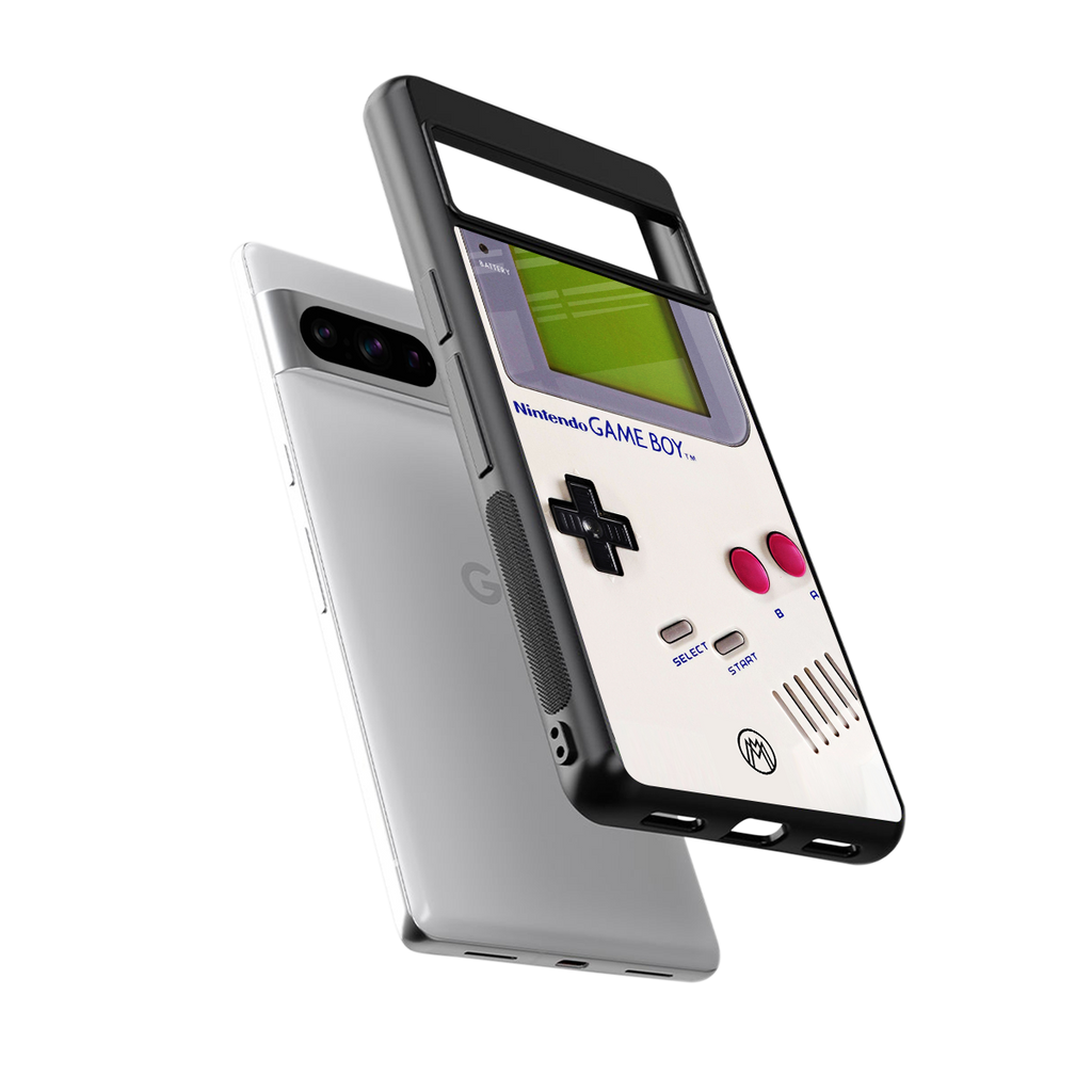 gameboy classic back phone cover | glass case for google pixel 8 pro
