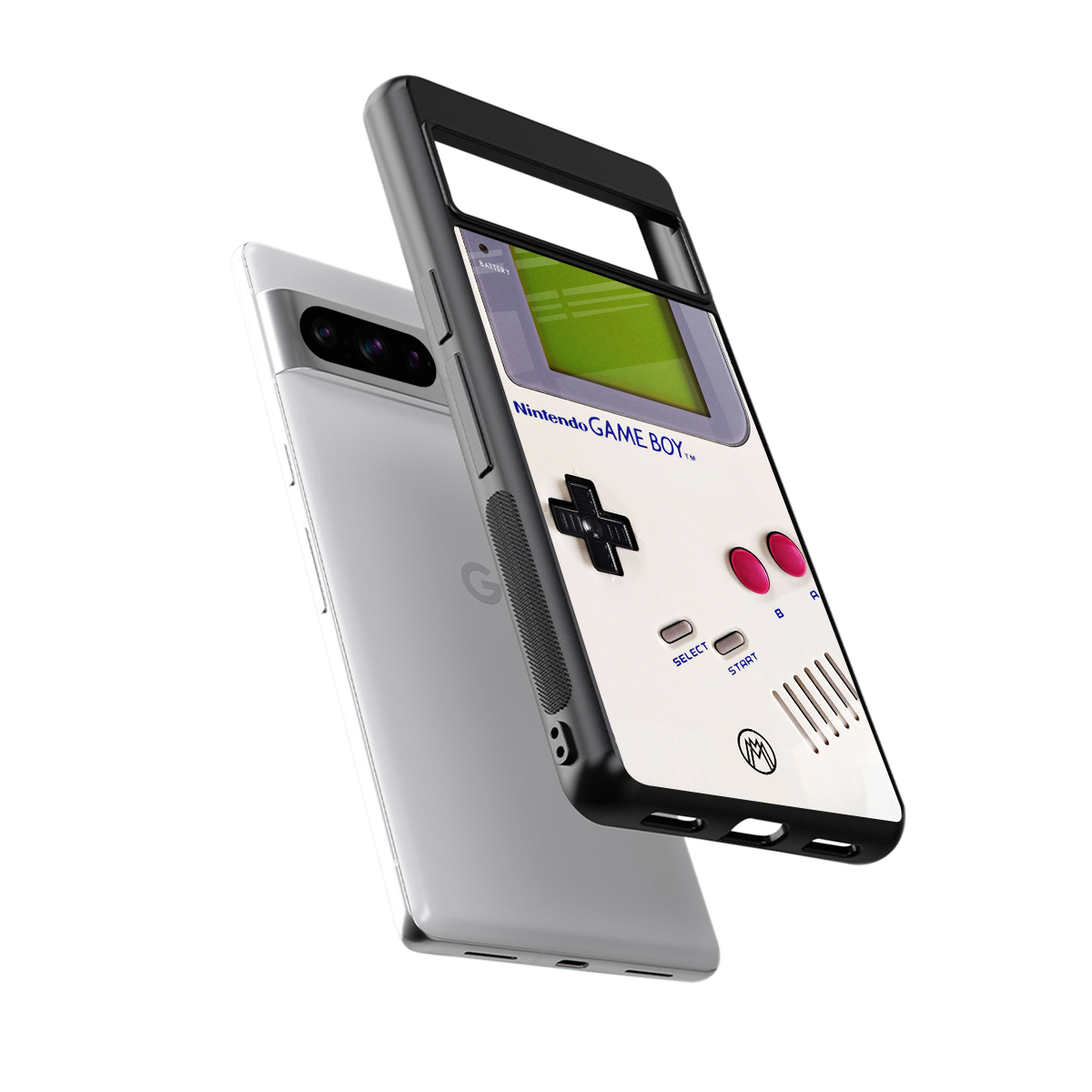 gameboy classic back phone cover | glass case for google pixel 8 pro