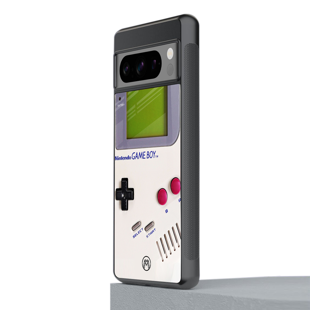 gameboy classic back phone cover | glass case for google pixel 8 pro
