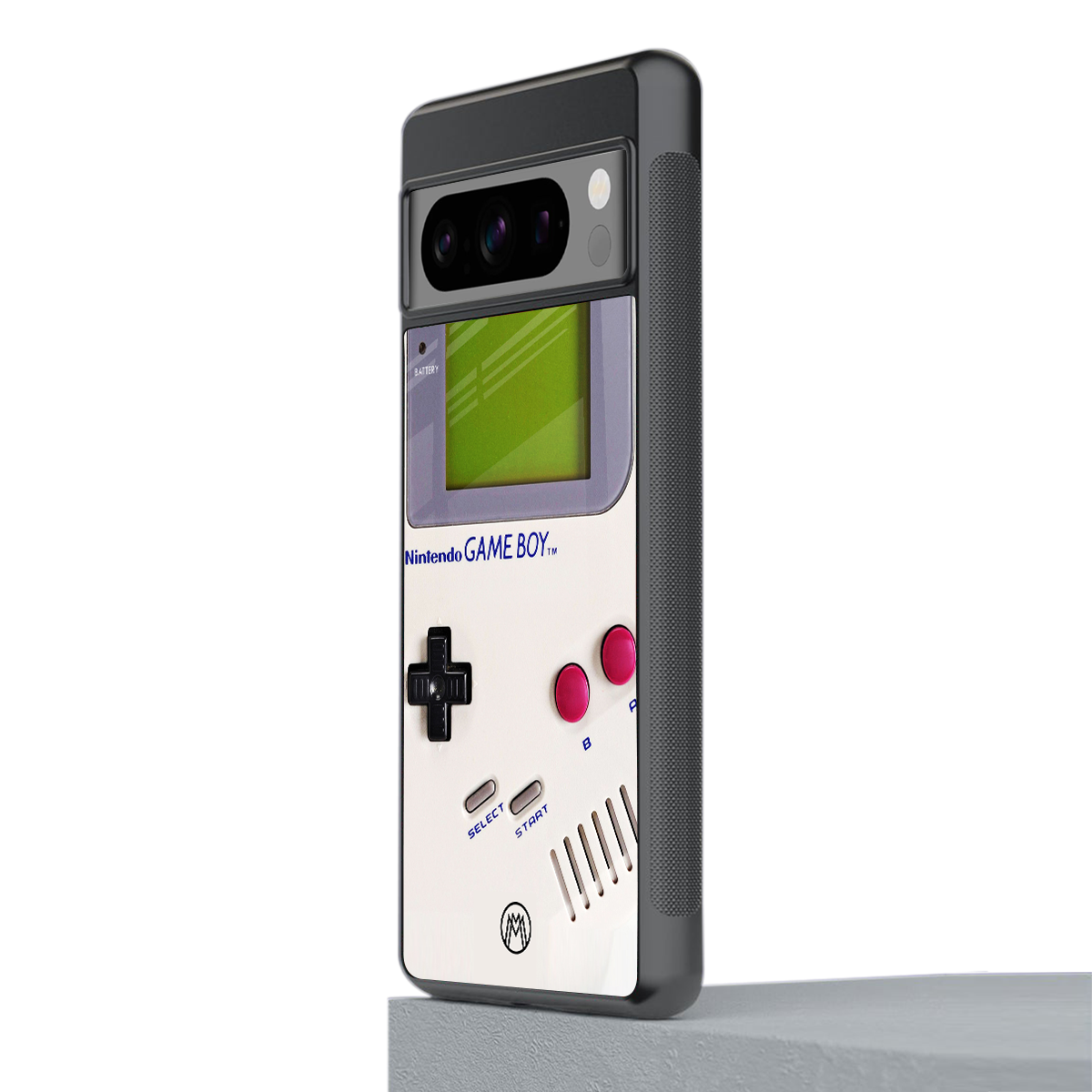 gameboy classic back phone cover | glass case for google pixel 8 pro