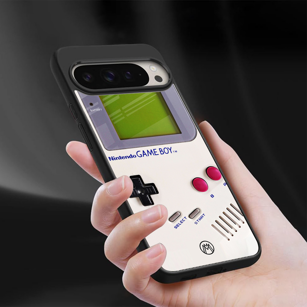 gameboy classic back phone cover | glass case for google pixel 9 pro