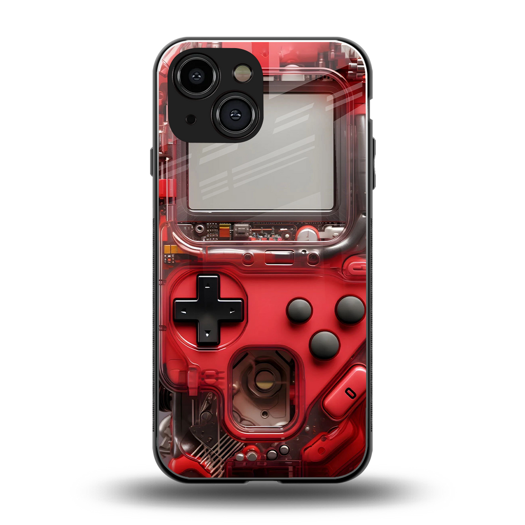 gameboy classic red back phone cover | glass case for iphone 13 mini