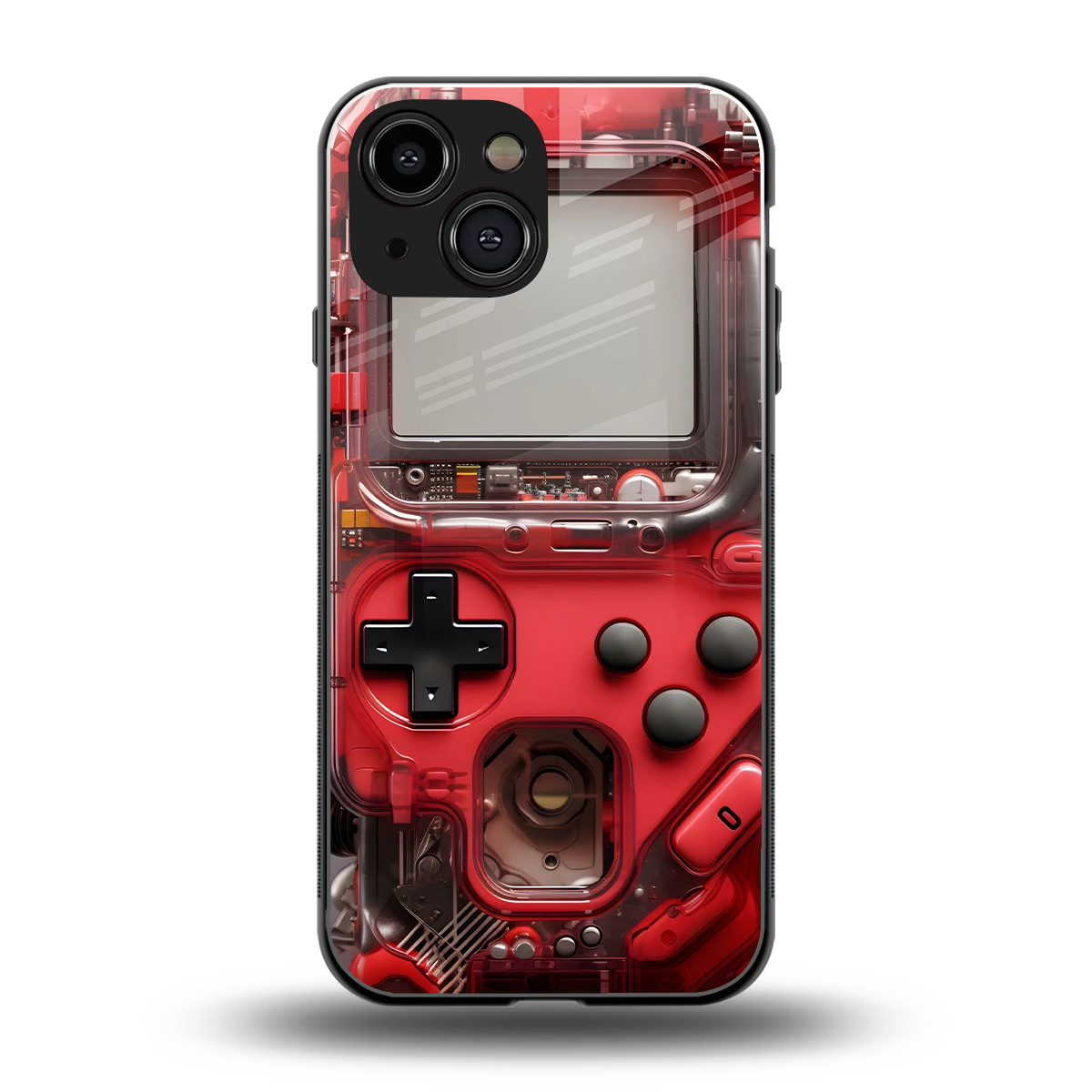 gameboy classic red back phone cover | glass case for iphone 13 mini