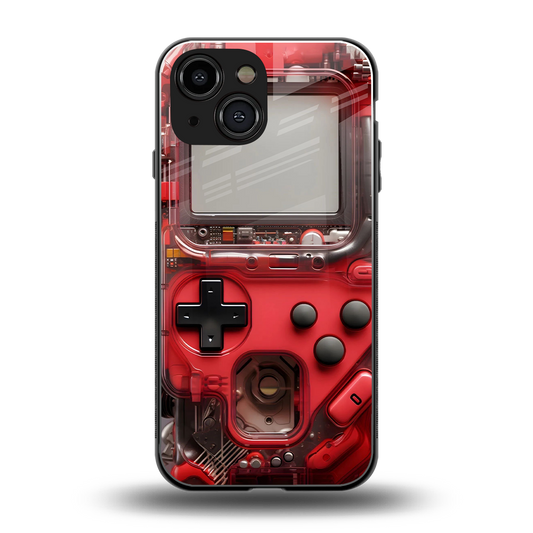 gameboy classic red back phone cover | glass case for iphone 13 mini