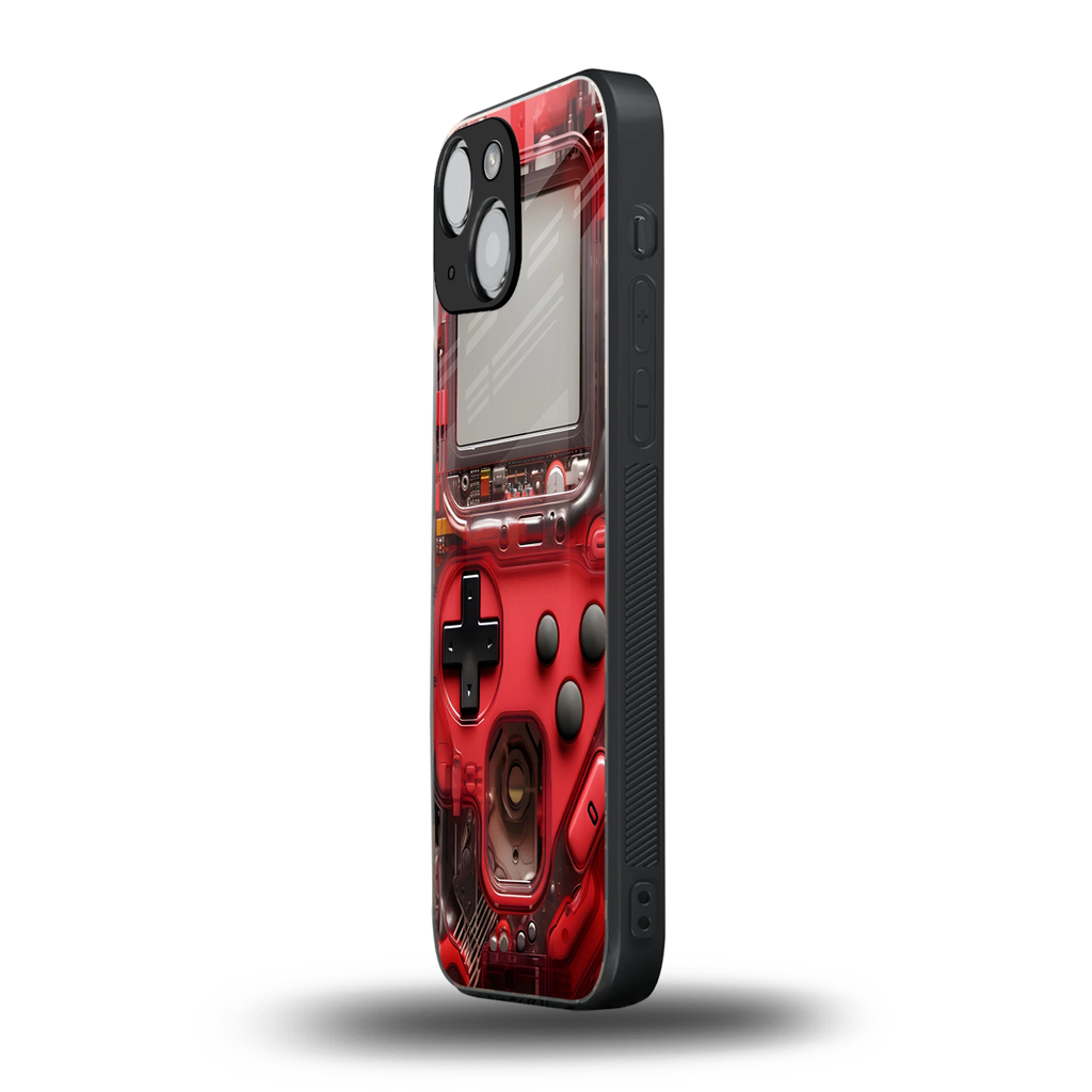 gameboy classic red back phone cover | glass case for iphone 13 mini