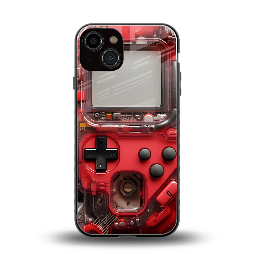 gameboy classic red back phone cover | glass case for iphone 13