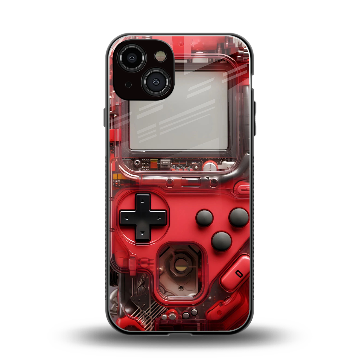 gameboy classic red back phone cover | glass case for iphone 13