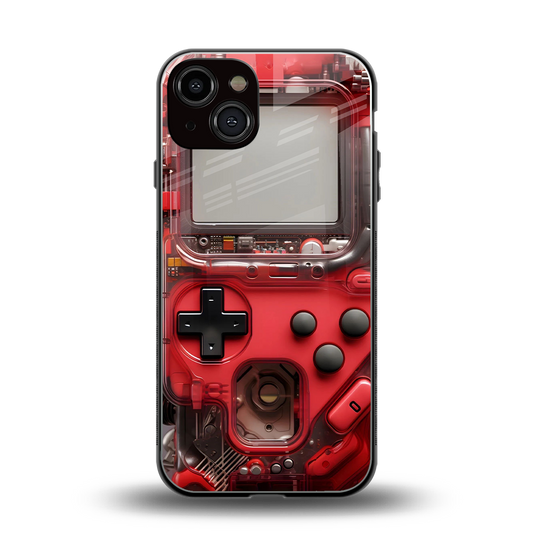 gameboy classic red back phone cover | glass case for iphone 13