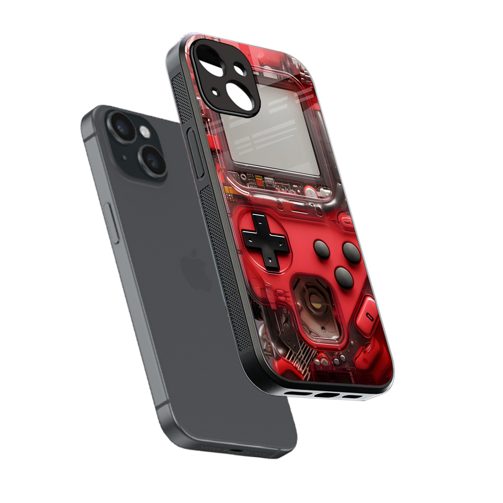 gameboy classic red back phone cover | glass case for iphone 13