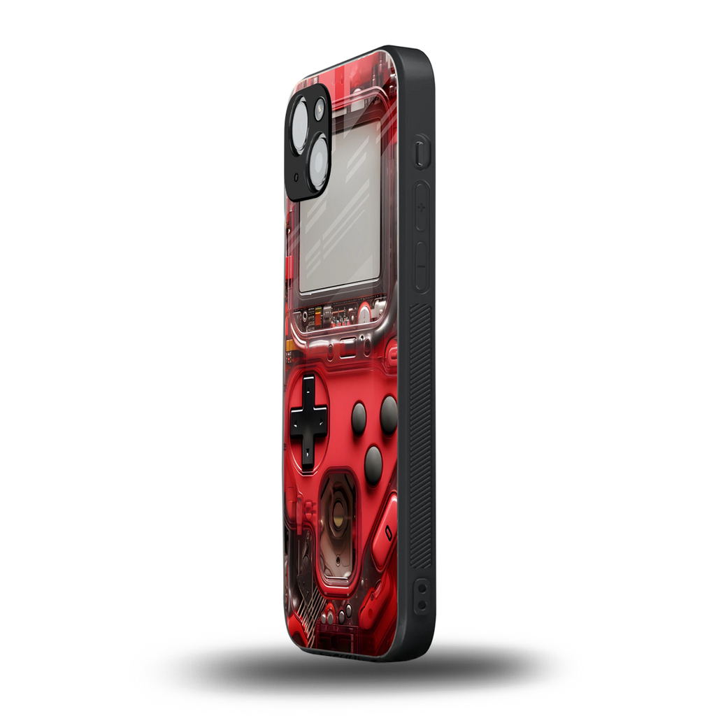gameboy classic red back phone cover | glass case for iphone 13