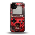 gameboy classic red back phone cover | glass case for iphone 15 plus