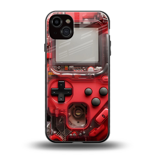 gameboy classic red back phone cover | glass case for iphone 14 plus