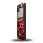 gameboy classic red back phone cover | glass case for iphone 14 plus