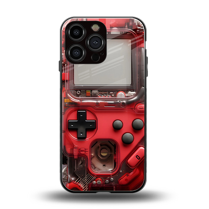 gameboy classic red back phone cover | glass case for iphone 14 pro max