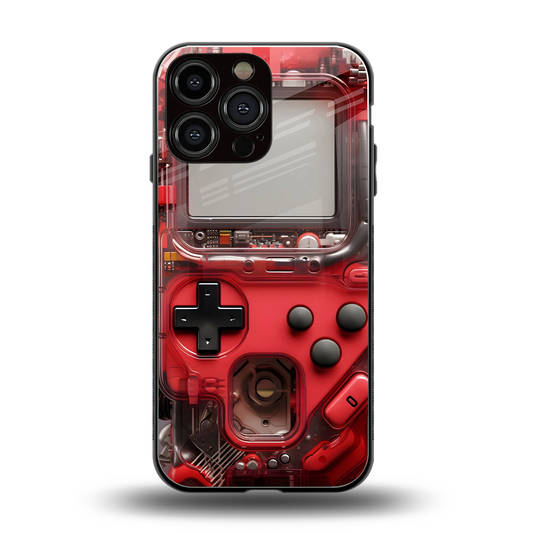 gameboy classic red back phone cover | glass case for iphone 14 pro max