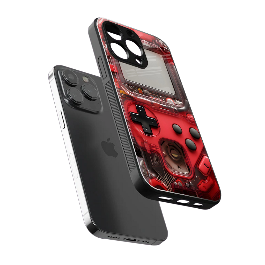 gameboy classic red back phone cover | glass case for iphone 14 pro max