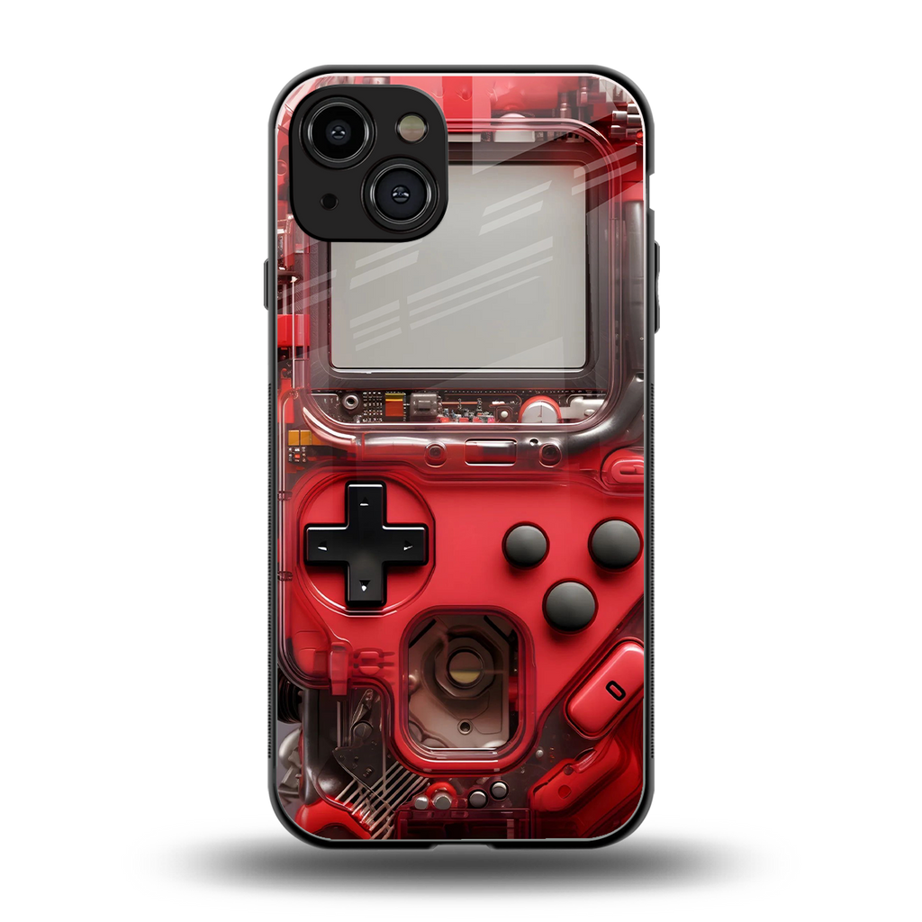 gameboy classic red back phone cover | glass case for iphone 14
