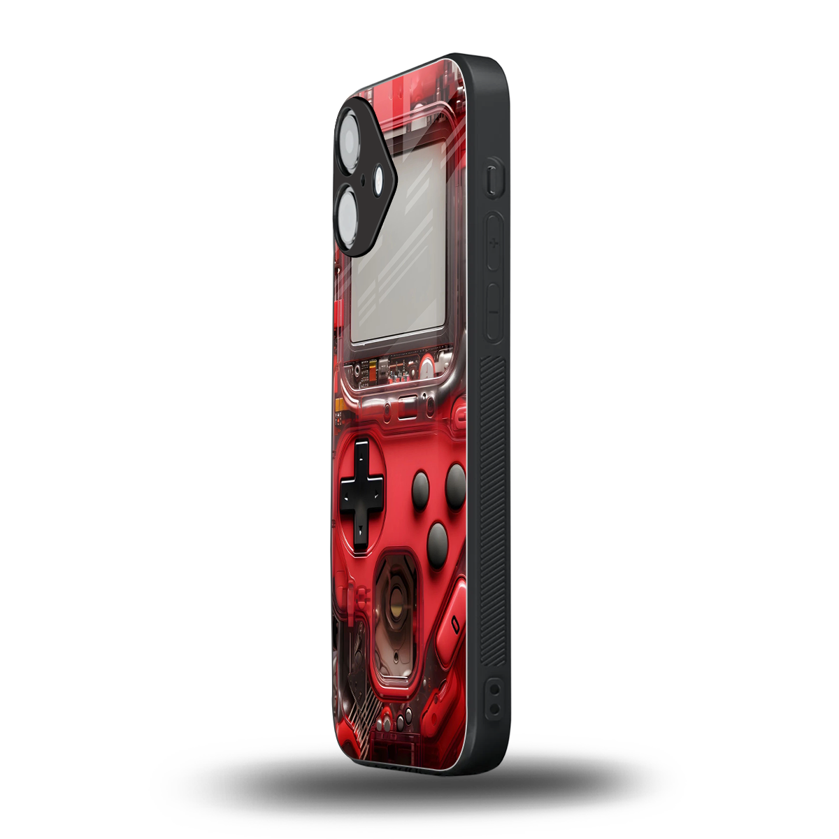gameboy classic red back phone cover | glass case for iphone 16 plus