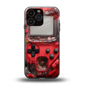 gameboy classic red back phone cover | glass case for iphone 16 pro max