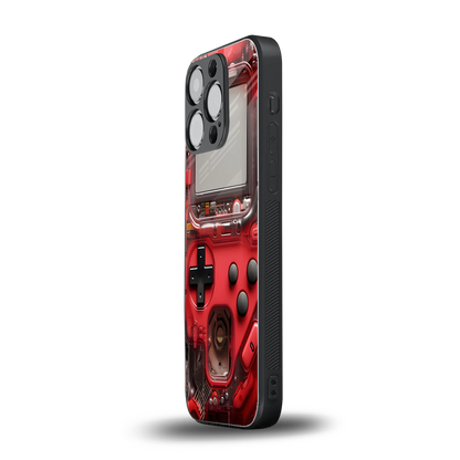 gameboy classic red back phone cover | glass case for iphone 16 pro