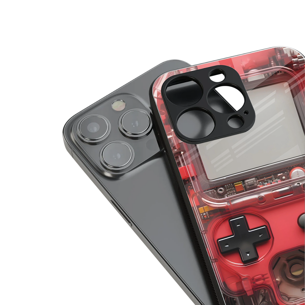 gameboy classic red back phone cover | glass case for iphone 16
