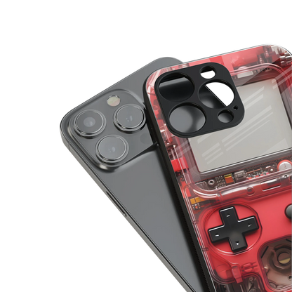 gameboy classic red back phone cover | glass case for iphone 16 pro