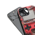 gameboy classic red back phone cover | glass case for iphone 15 plus