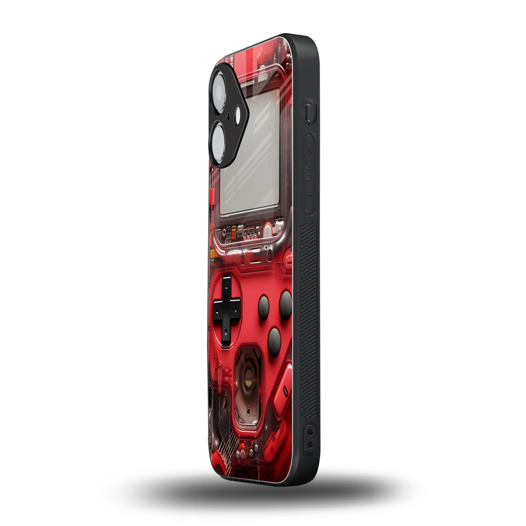 gameboy classic red back phone cover | glass case for iphone 16