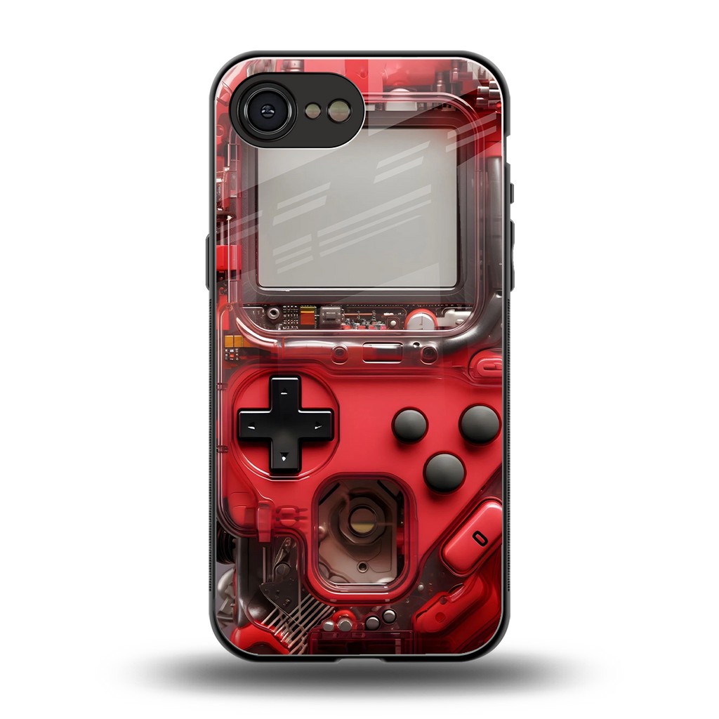 gameboy classic red back phone cover | glass case for iphone 16e