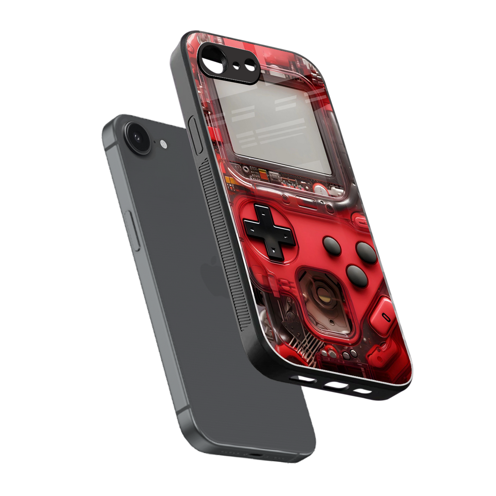 gameboy classic red back phone cover | glass case for iphone 16e