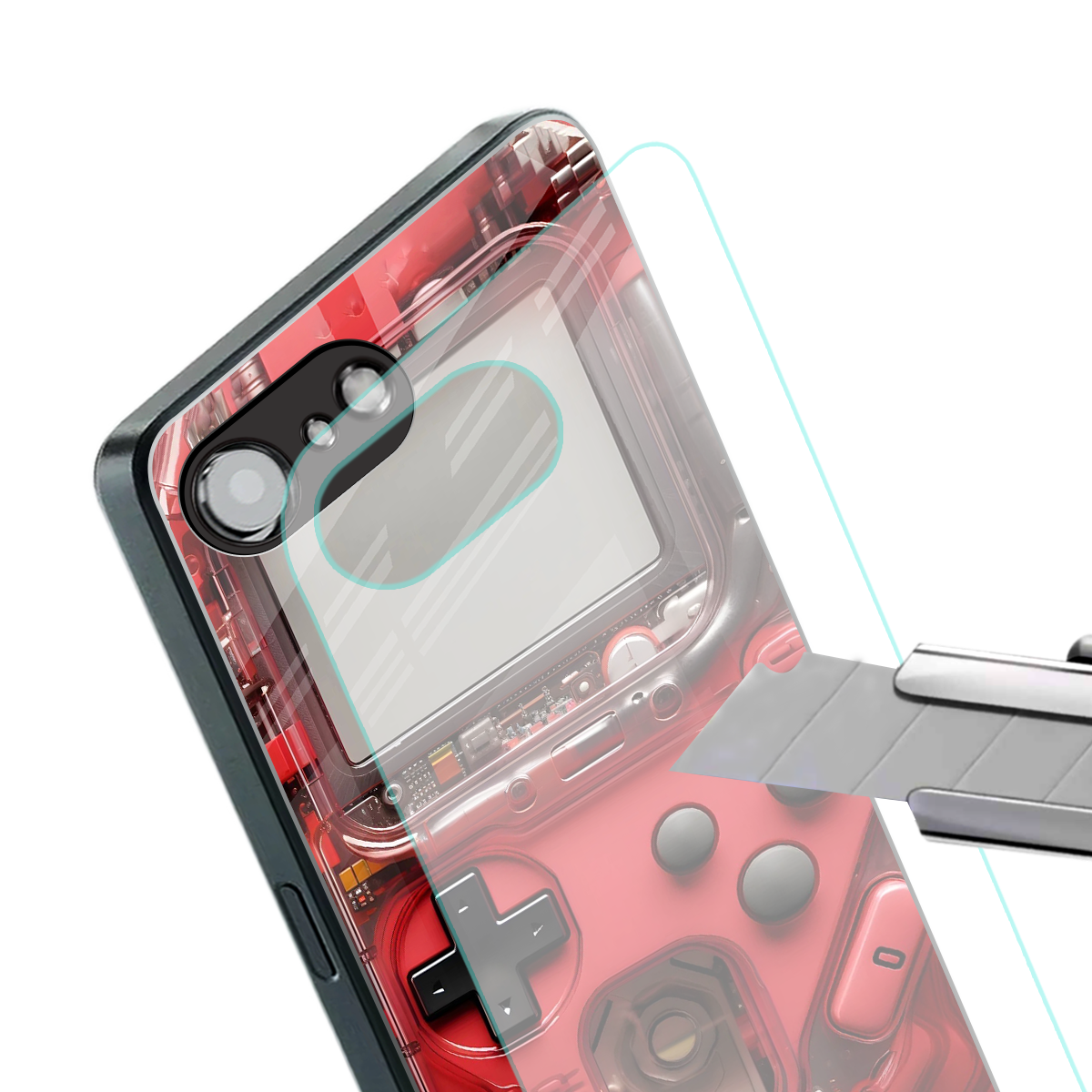 gameboy classic red back phone cover | glass case for iphone 16e