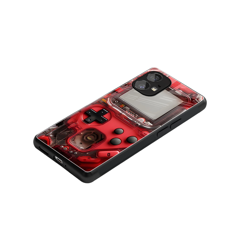 gameboy classic red back phone cover | glass case for nothing phone 1