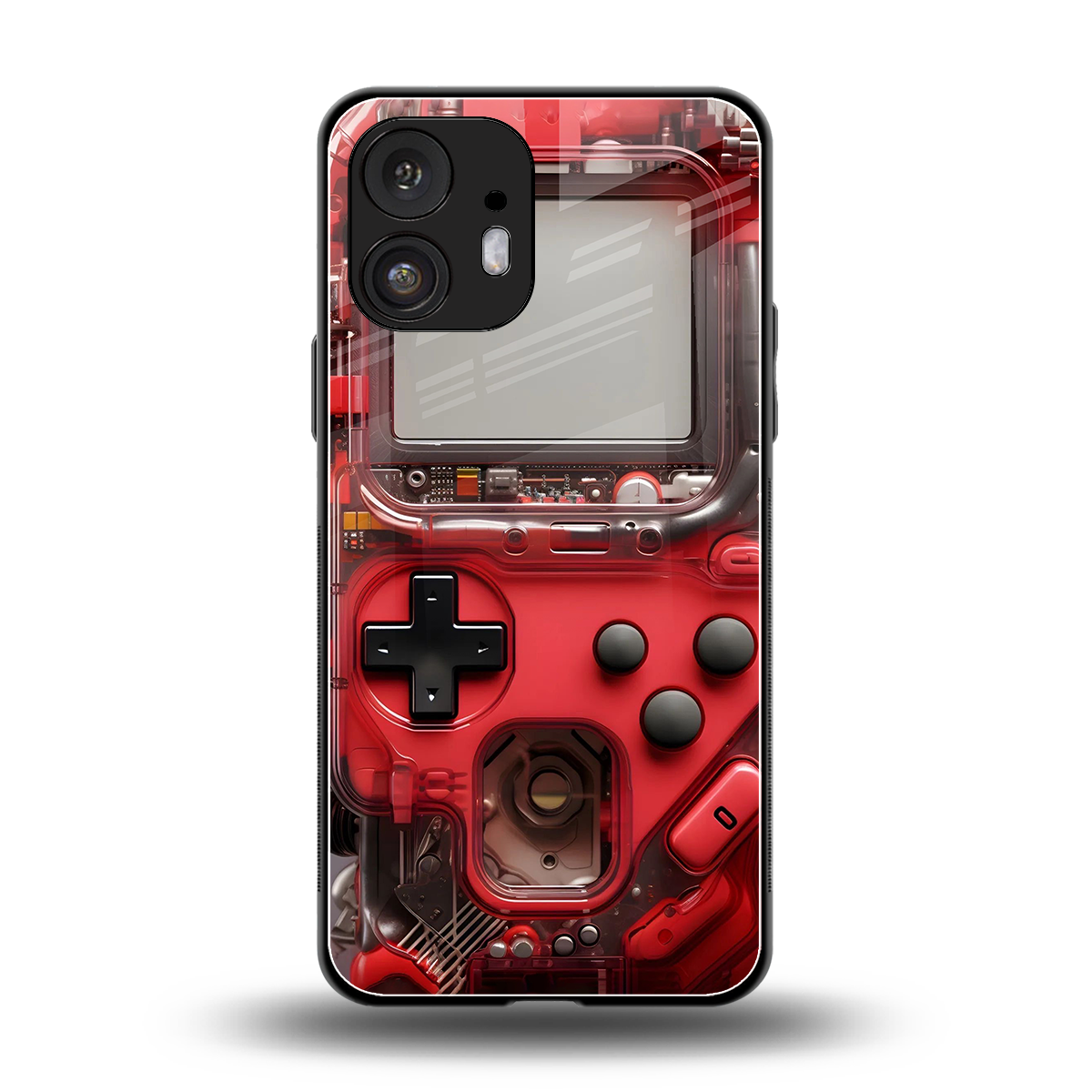 gameboy classic red back phone cover | glass case for nothing phone 2