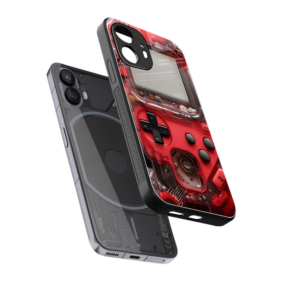 gameboy classic red back phone cover | glass case for nothing phone 2
