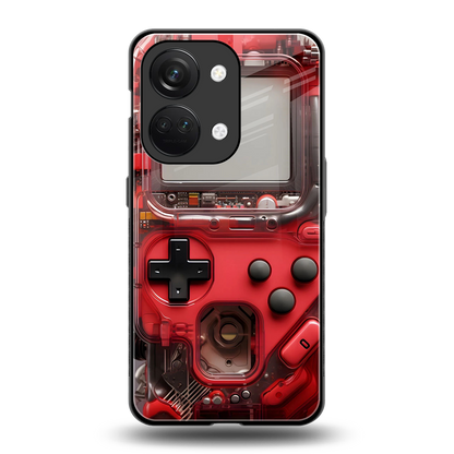 gameboy classic red back phone cover | glass case for oneplus nord 3