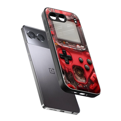 gameboy classic red back phone cover | glass case for oneplus nord 4