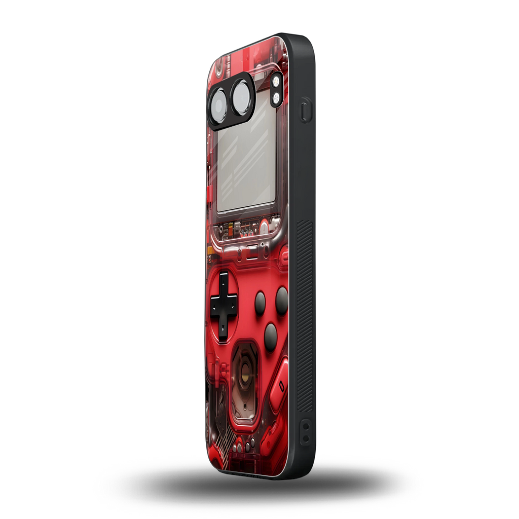 gameboy classic red back phone cover | glass case for oneplus nord 4