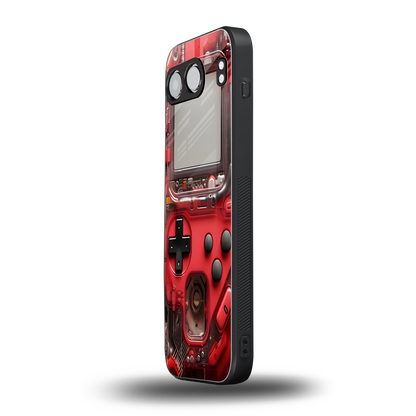 gameboy classic red back phone cover | glass case for oneplus nord 4