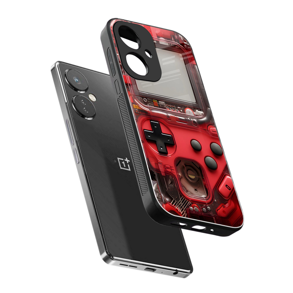 gameboy classic red back phone cover | glass case for oneplus nord ce 3