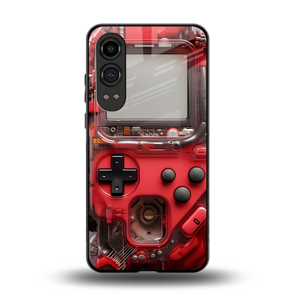gameboy classic red back phone cover | glass case for oneplus nord ce 4 lite