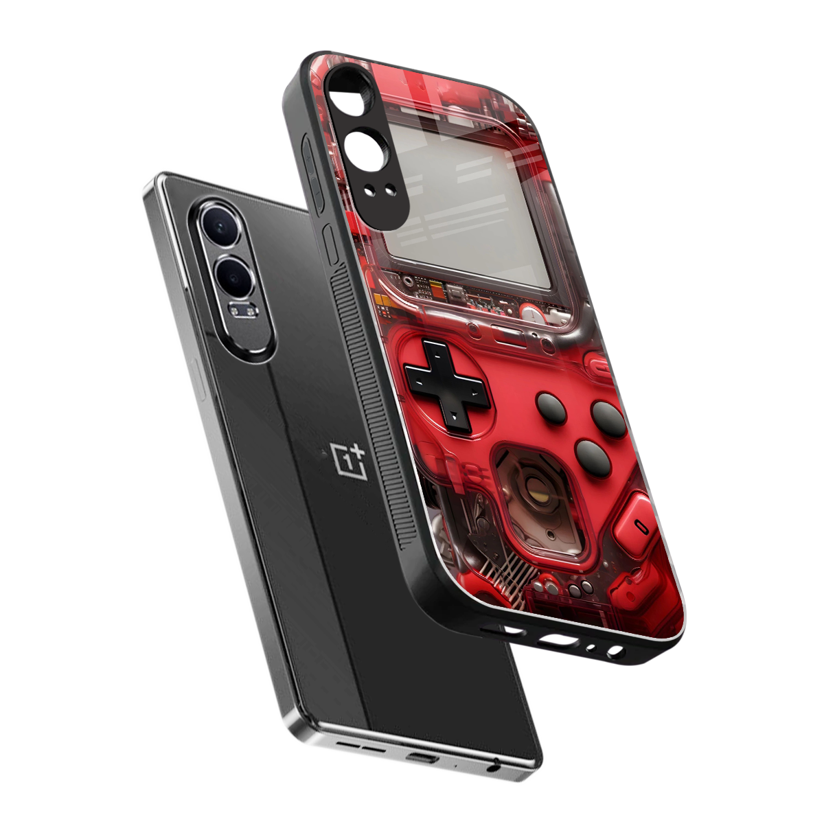 gameboy classic red back phone cover | glass case for oneplus nord ce 4 lite