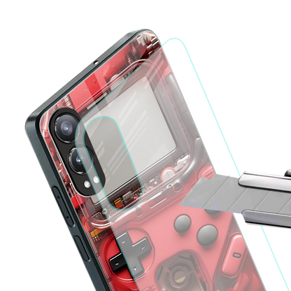 gameboy classic red back phone cover | glass case for oneplus nord ce 4 lite