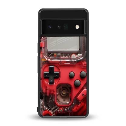gameboy classic red back phone cover | glass case for google pixel 6 pro
