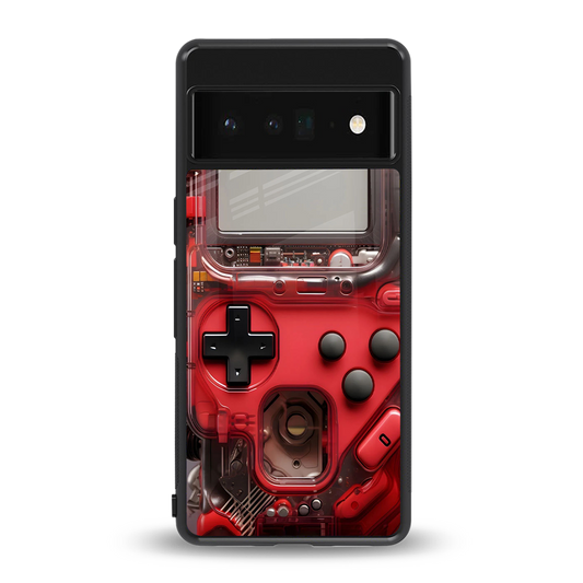 gameboy classic red back phone cover | glass case for google pixel 6 pro