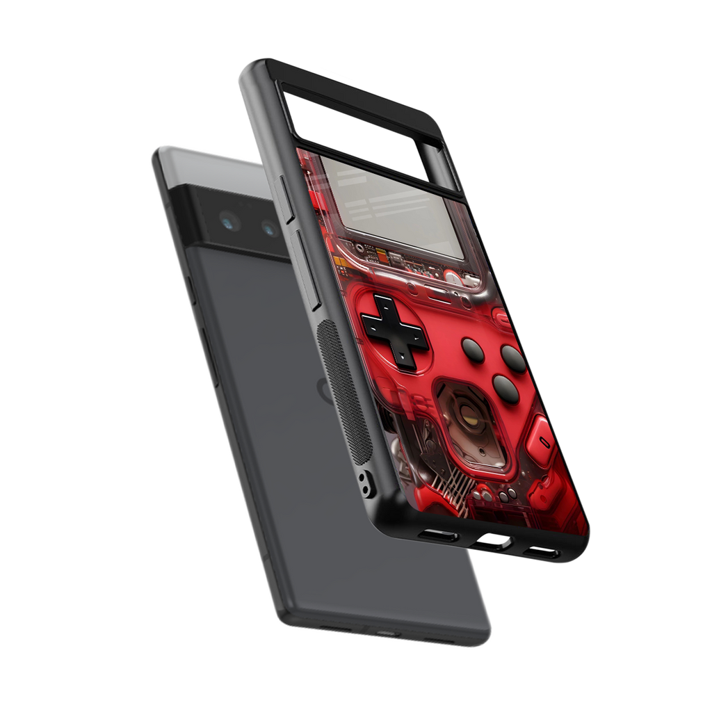 gameboy classic red back phone cover | glass case for google pixel 6 pro